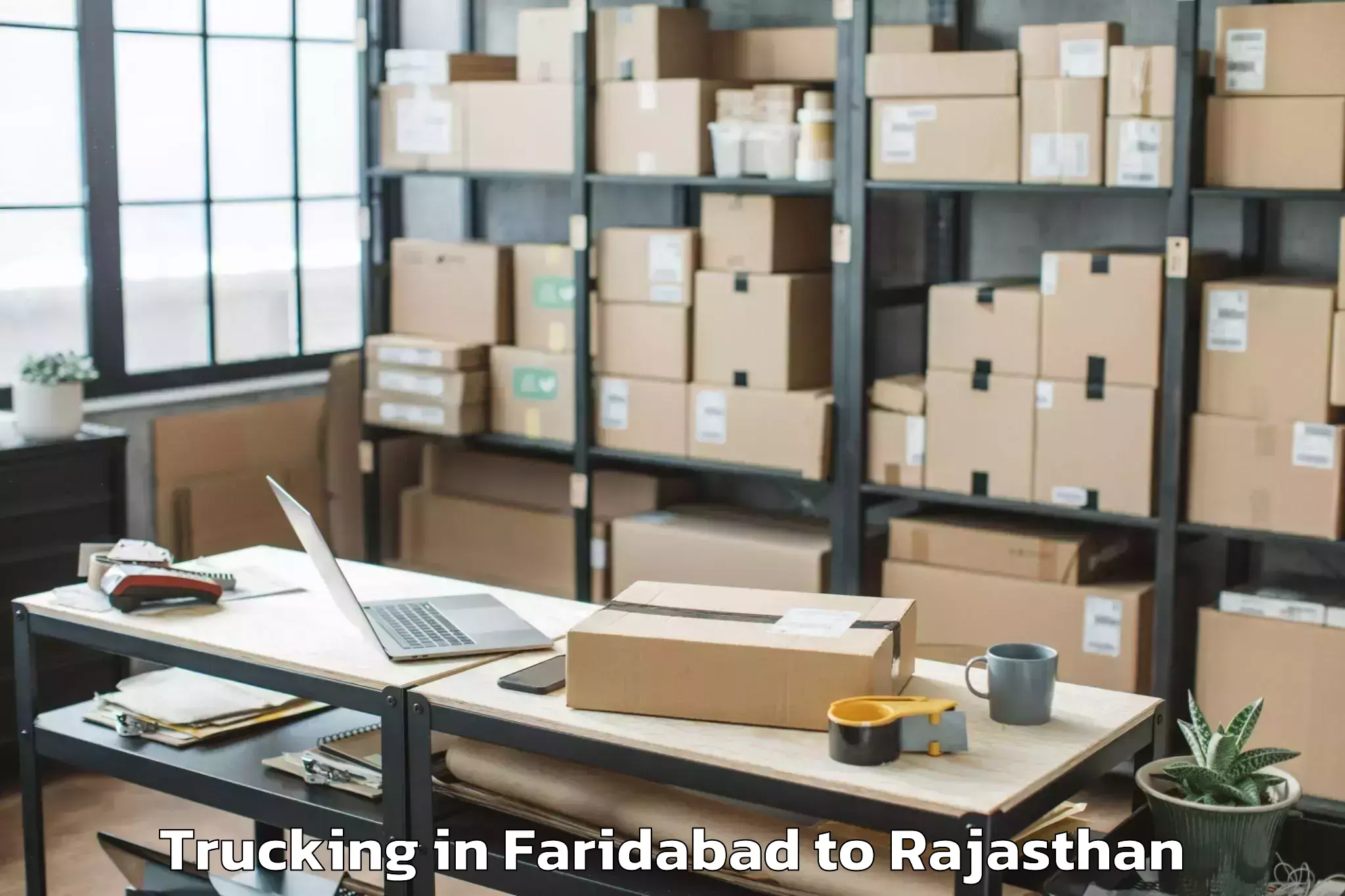 Book Faridabad to Pipalda Trucking